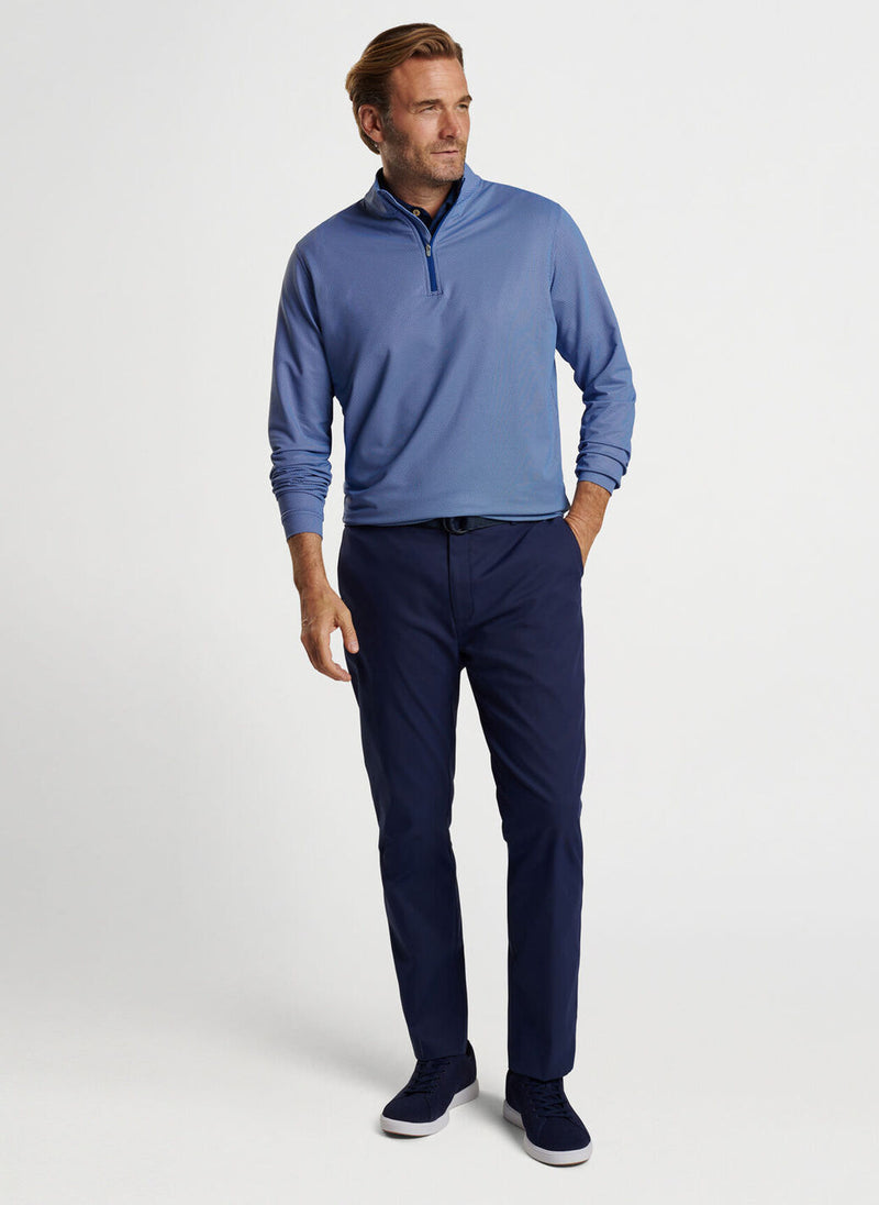 Peter Millar Birdseye Performance Quarter-Zip Sport Navy