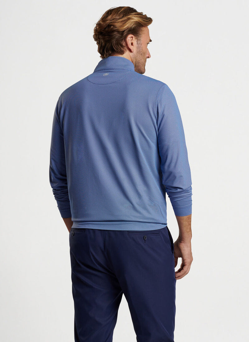 Peter Millar Perth Birdseye Performance Quarter-Zip Sport Navy