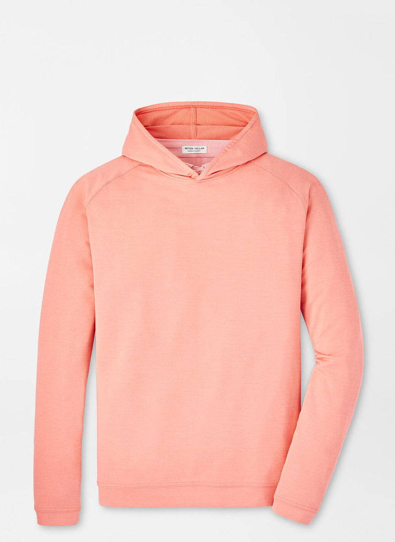 Peter Millar Pine Performance Hoodie Grapefruit