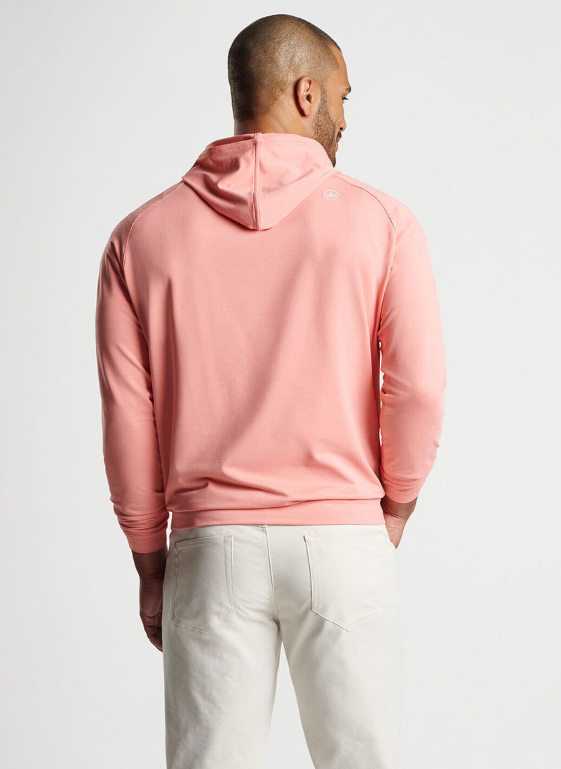 Peter Millar Pine Performance Hoodie Grapefruit