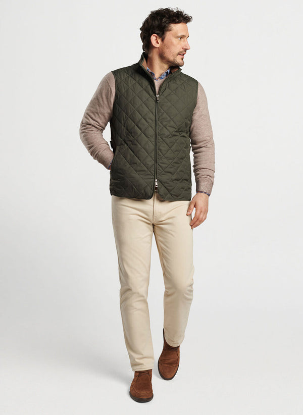 Peter Millar Essex Vest Dark Olive