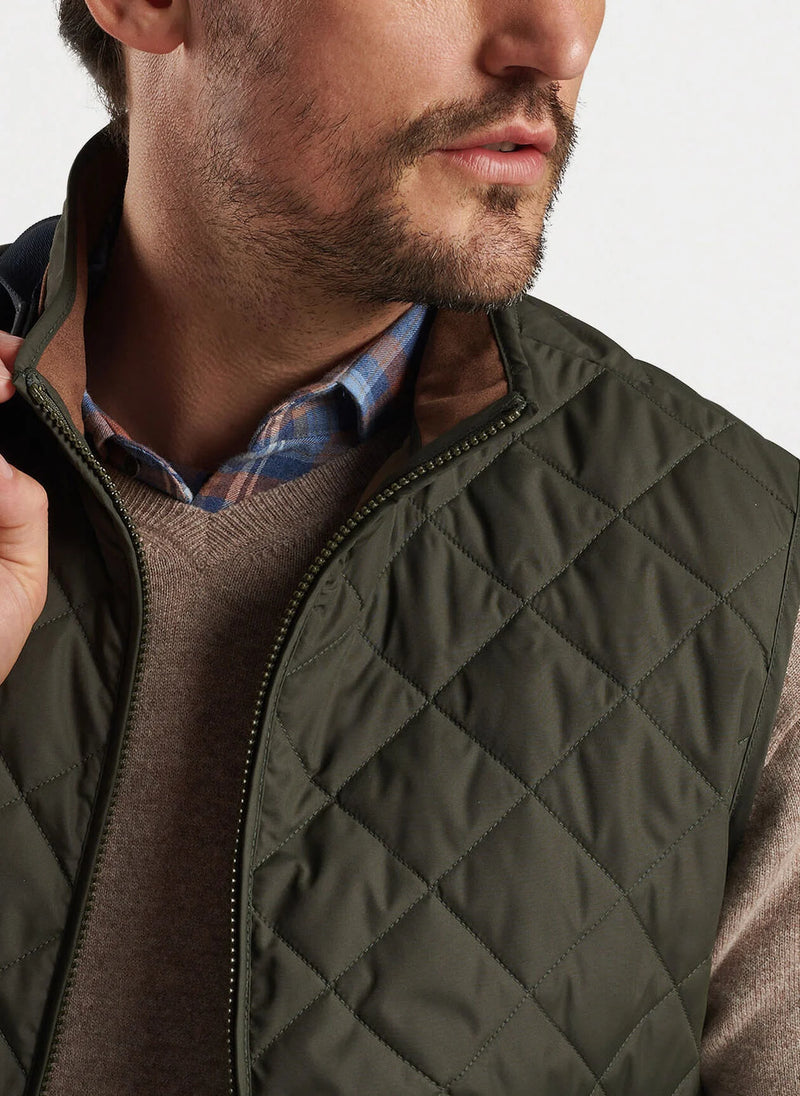 Peter Millar Essex Vest Dark Olive