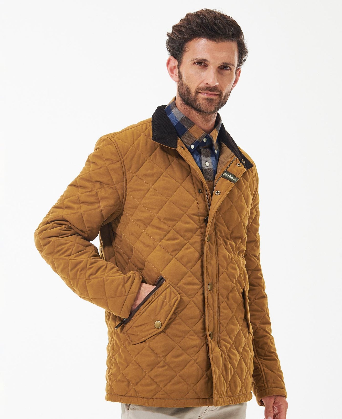 Barbour Shoveler Quilt Jacket in Washed Ochre Dan s Southern Prep