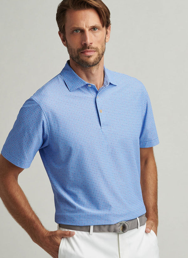 Peter Millar Casa Nova Performance Mesh Polo Blue Sea