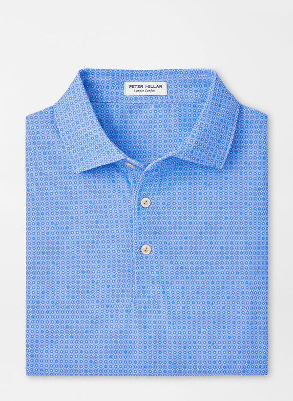 Peter Millar Casa Nova Performance Mesh Polo Blue Sea