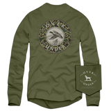 Over Under Long Sleeve Mallard Shoot II T-Shirt in Moss