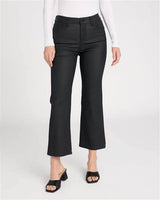 Liverpool Hannah Cropped Flare Jean Coated Black