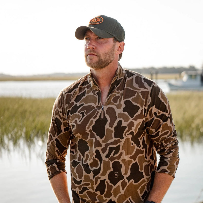 Over Under Core Layer 1/4 Zip in Duck Camo