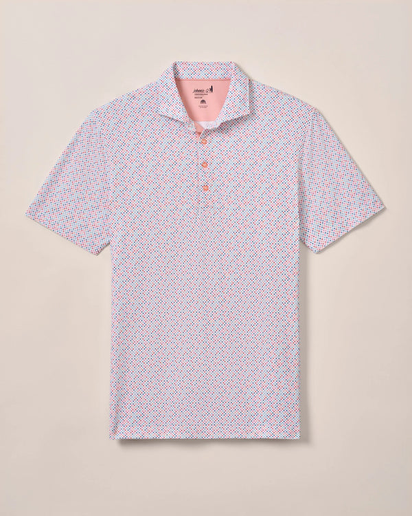 Johnnie-O Performance Jersey Polo - Razz Print Multi