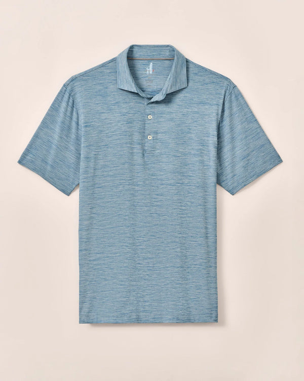 Johnnie-O Huron Solid Featherweight Performance Polo in Barrels Blue