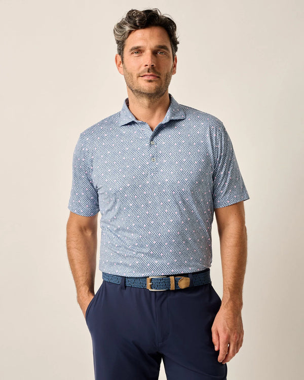 Johnnie-O Featherweight Performance Polo - Fernando Print Lake