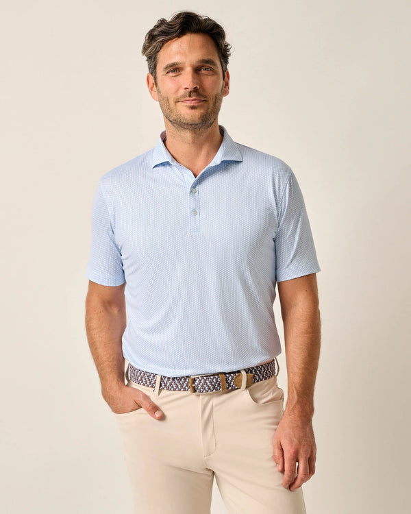 Johnnie-O Performance Jersey Polo - Hex Print Seychelles