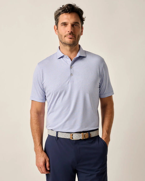 Johnnie-O Michael Striped Jersey Performance Polo Seychelles