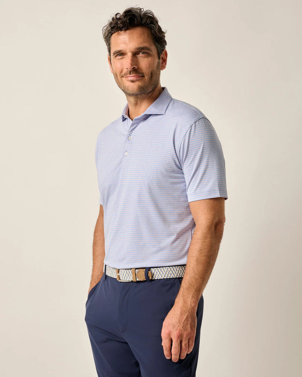 Johnnie-O Michael Striped Jersey Performance Polo Seychelles