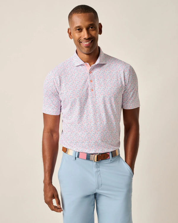 Johnnie-O Performance Jersey Polo - Razz Print Multi