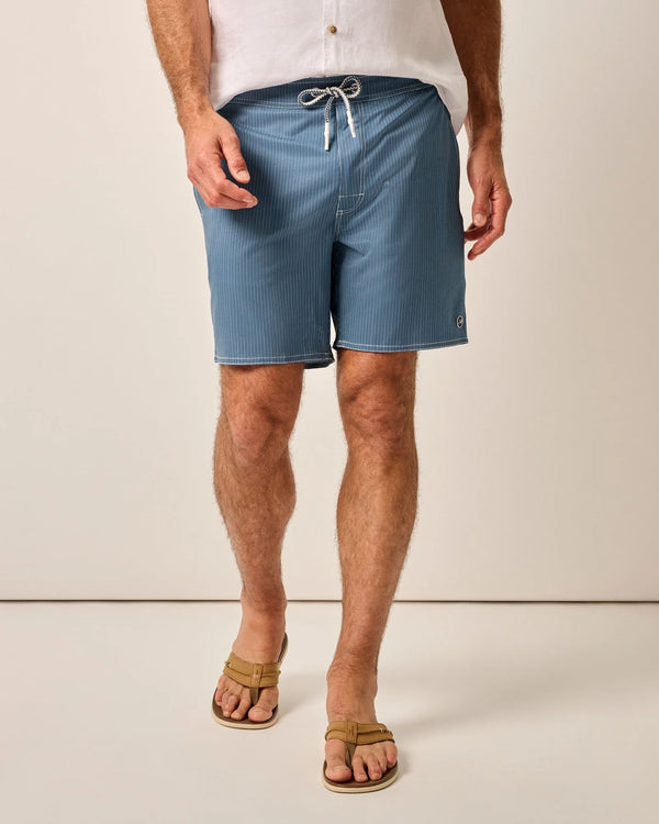 Johnnie-O The Half Elastic 7" Surf Shorts - Low Tide Lake