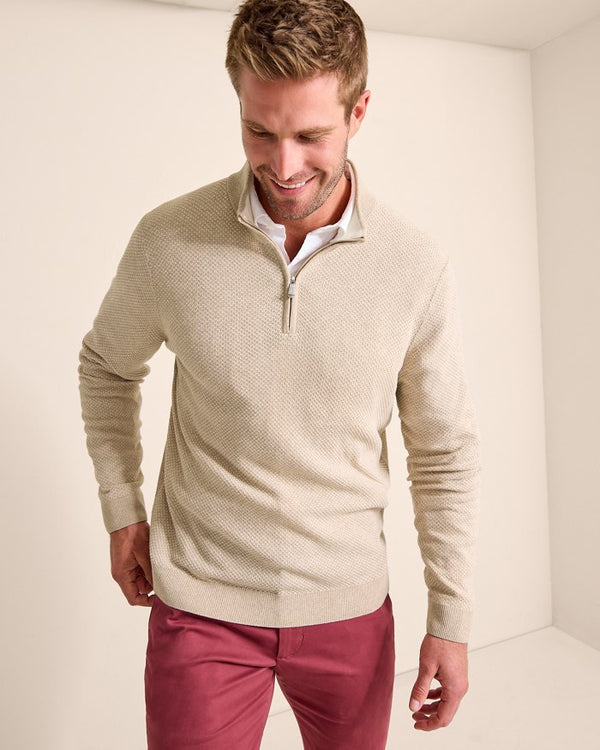 Tommy Bahama Coolside Legend Half-Zip IslandZone® Sweater Rustic Linen