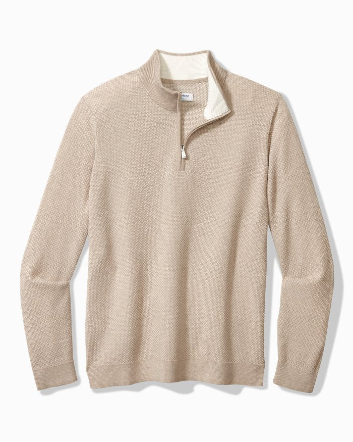 Tommy Bahama Coolside Legend Half-Zip IslandZone® Sweater Rustic Linen