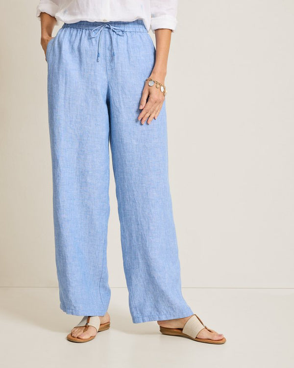 Tommy Bahama Two Palms High-Rise Easy Linen Pants Buccaneer Blue