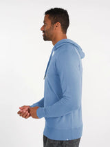 Tasc Varsity French Terry Hoodie in Chambray Heather