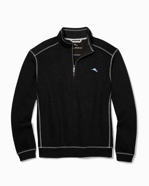 Tommy Bahama Tobago Bay Half-Zip Sweatshirt Black