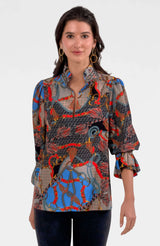 Gretchen Scott Ruffleneck Tunic - Ditto Black