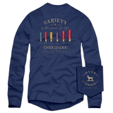 Over Under Long Sleeve Shotgun Variety T-Shirt in Navy