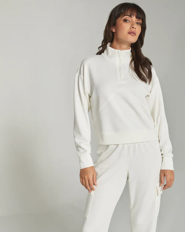 7Diamonds REV™ Crop Quarter-Zip Natural