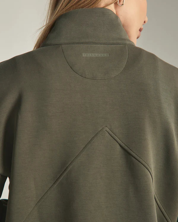 7Diamonds REV™ Crop Quarter-Zip Olive