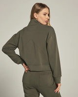 7Diamonds REV™ Crop Quarter-Zip Olive