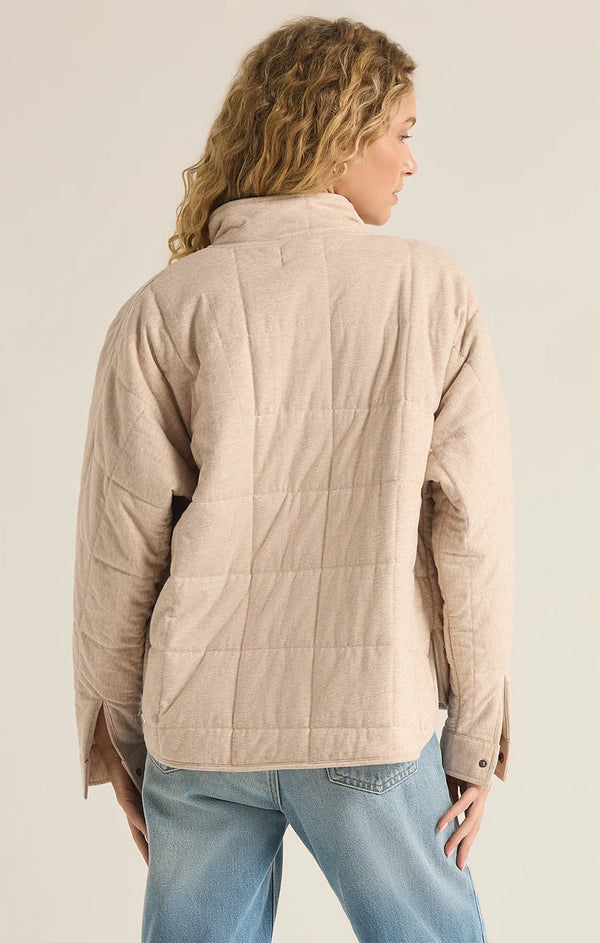 Z Supply Bonfire Jacket Heather Latte