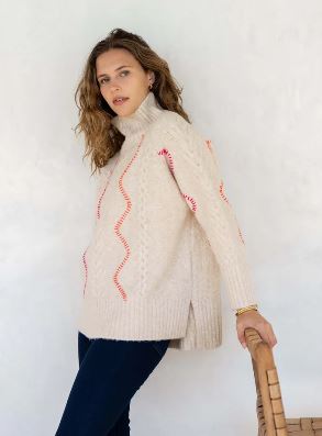 Mersea Alpine Sweater Almond/Pink