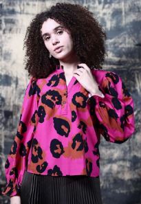 Maude Vivante Ashley Top Pink Leopard