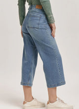 Dear John Audrey Super High Rise Cropped Wide Leg Jean Haleyville