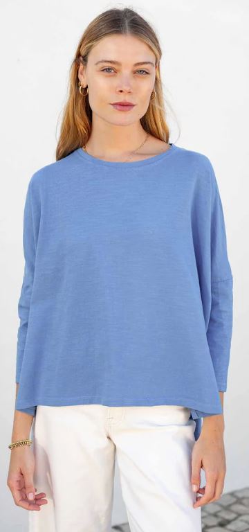 Mersea Catalina Slub Tee Azure Blue