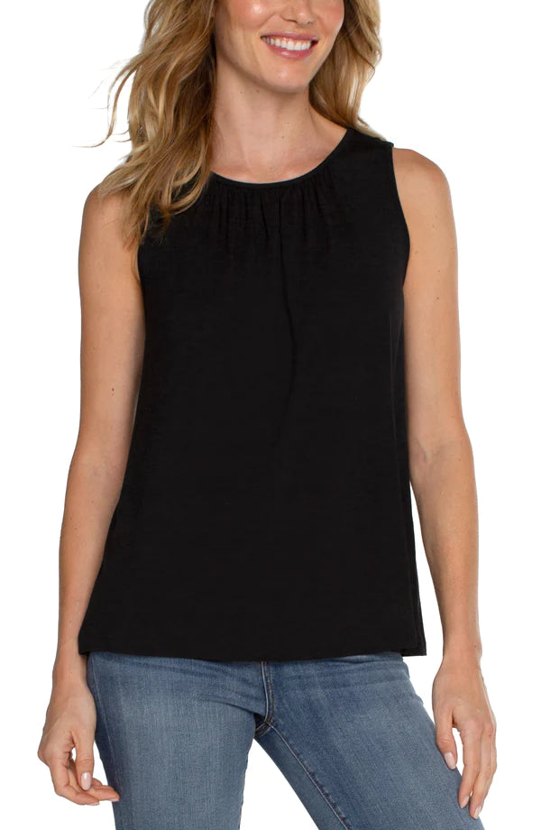 Liverpool A-Line Sleeveless Knit Top Black