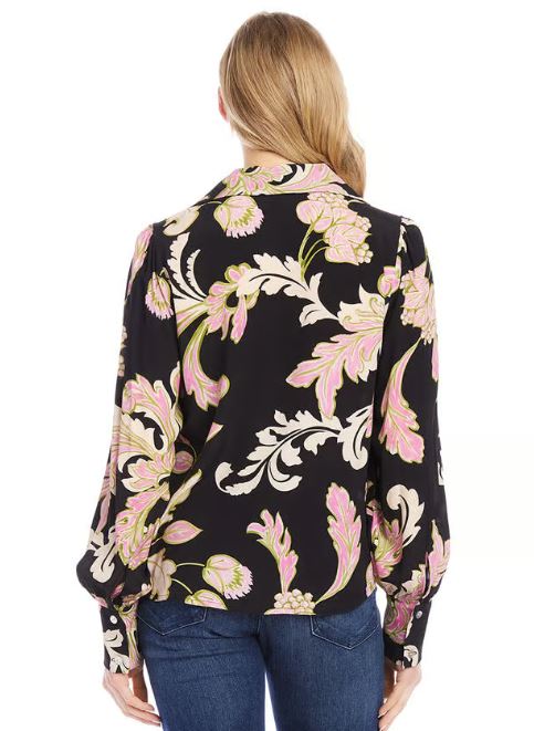 Karen Kane Blouson Top Floral