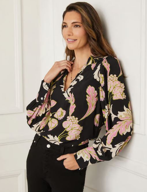 Karen Kane Blouson Top Floral