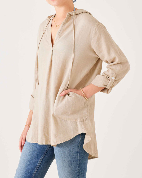 Mersea Hermosa Linen Hoodie Tunic Cashmere