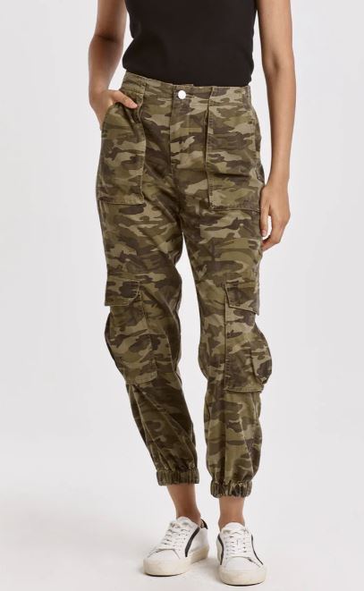 Dear John Sandy Super High Rise Ankle Trouser Pants Hunter Camo