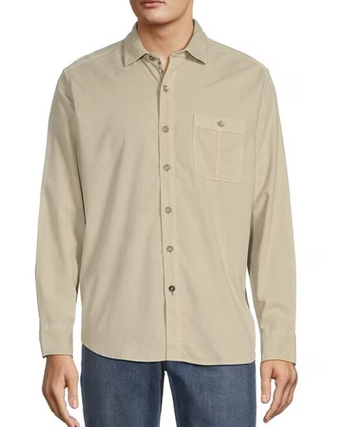 Tommy Bahama Coastline Cord Sun Fade Woven Shirt Warm Mist