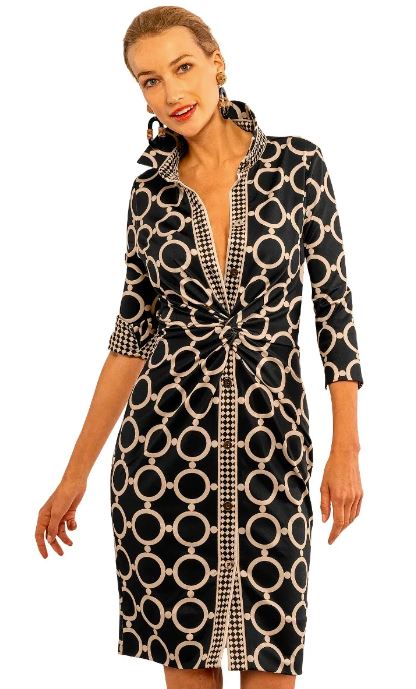 Gretchen Scott Twist & Shout Dress Dip & Dot Black