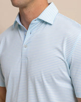 Southern Tide Driver Verdae Stripe Polo Seacrest Green