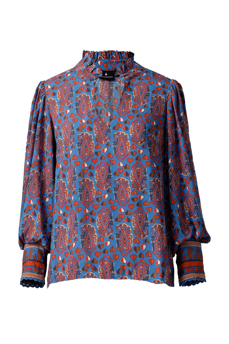 Emily Lovelock Hailey Blouse Directoire Blue