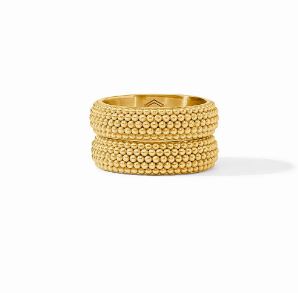 Julie Vos Beaded Eternity Duet Ring Cabochon Gold - 7