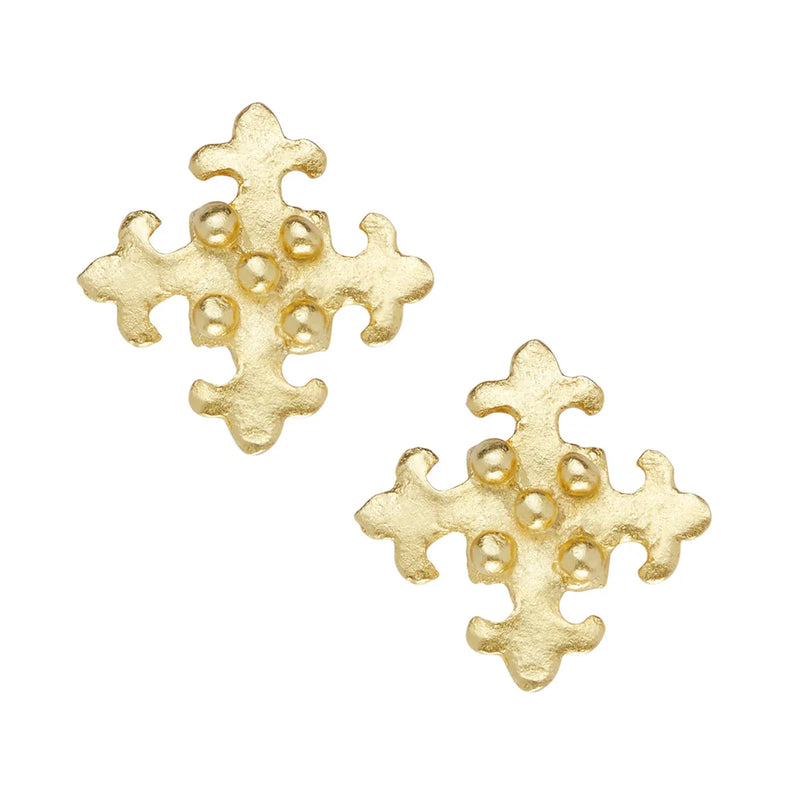 Susan Shaw Susan Shaw Logo Studs Gold