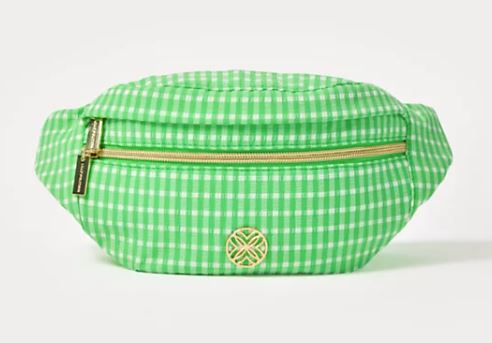 Lilly Pulitzer Glenna Belt Bag Fauna Green Performance Gingham