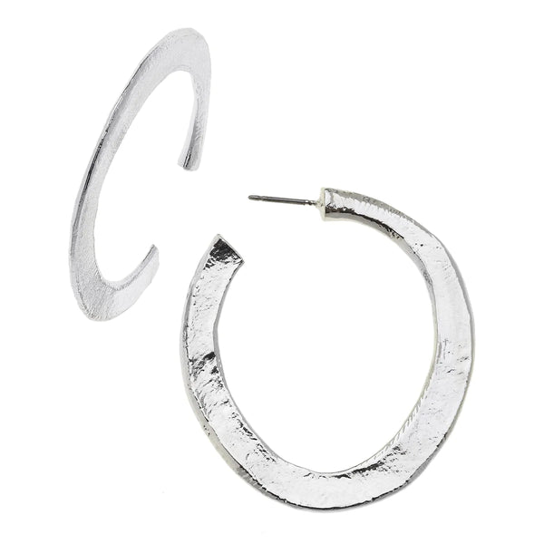 Susan Shaw Hammered Hoop SIlver