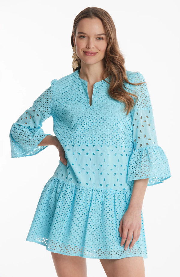 Tyler Boe Isla Eyelet Skimmer Dress Capri