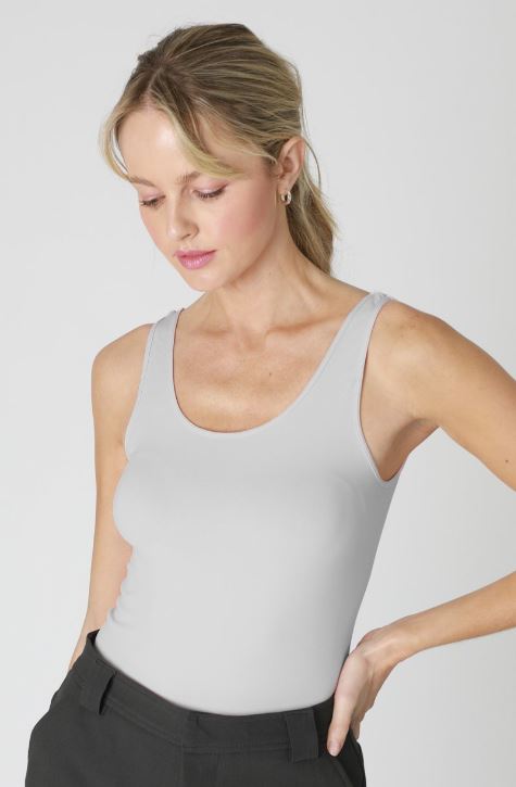 Nikibiki Plain Jersey Tank Top Light Gray